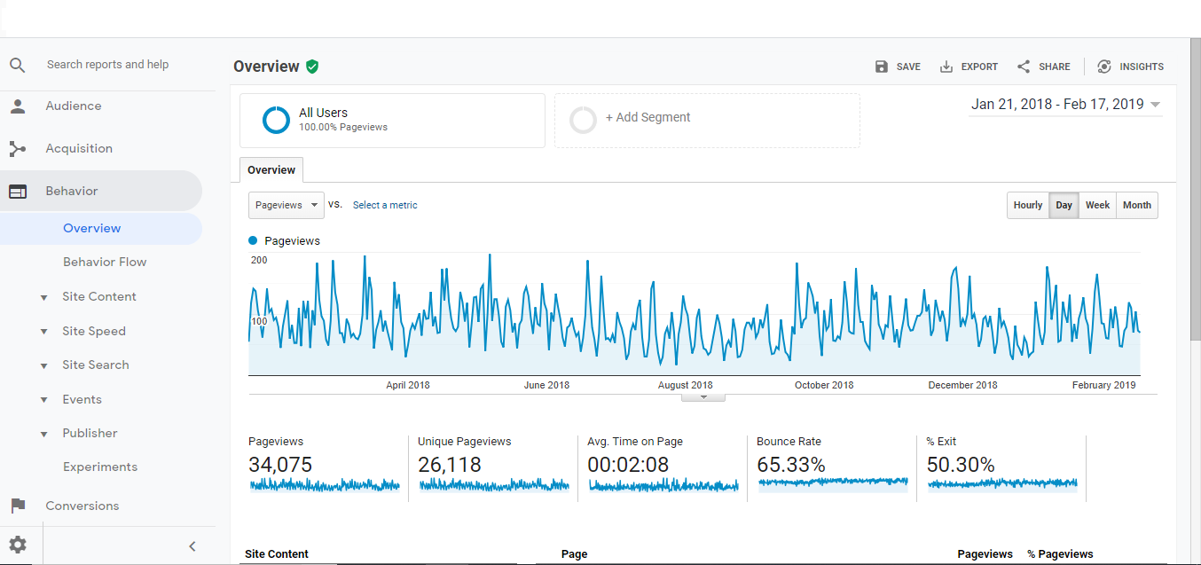 Visitor Analysis Report